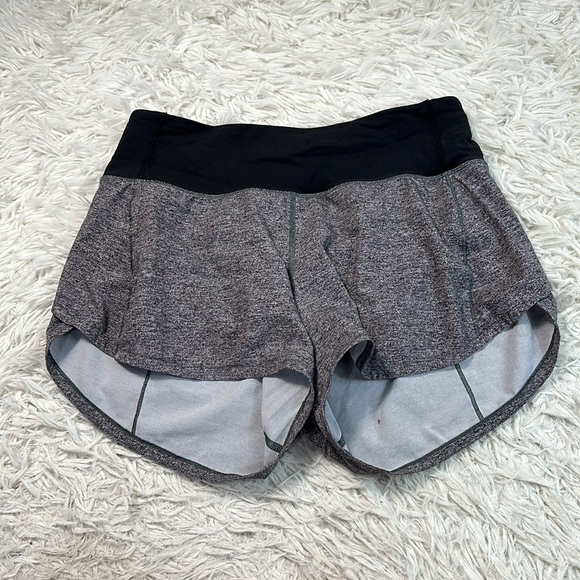 Lululemon Speed Up Short Long *4" Updated Fit Heather Lux Multi Black - Picture 1 of 7